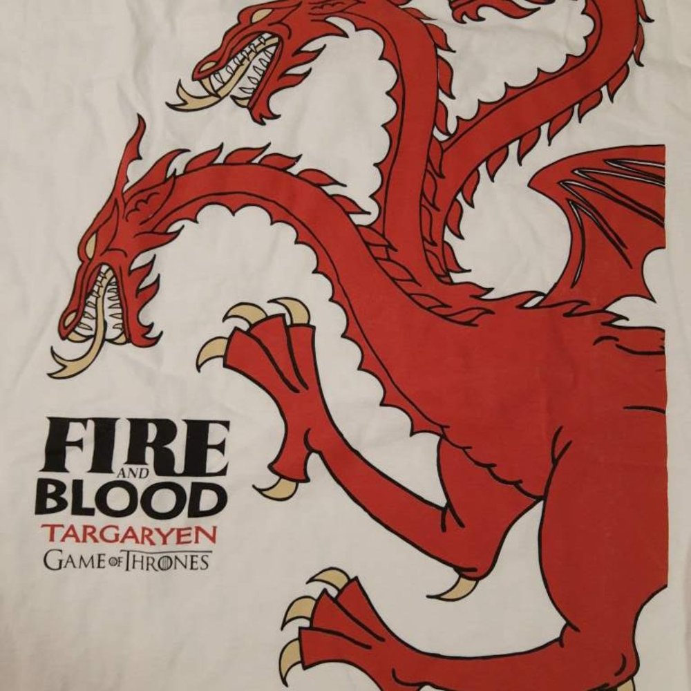 Game of Thrones Fire & Blood Targaryen T-Shirt NEW
